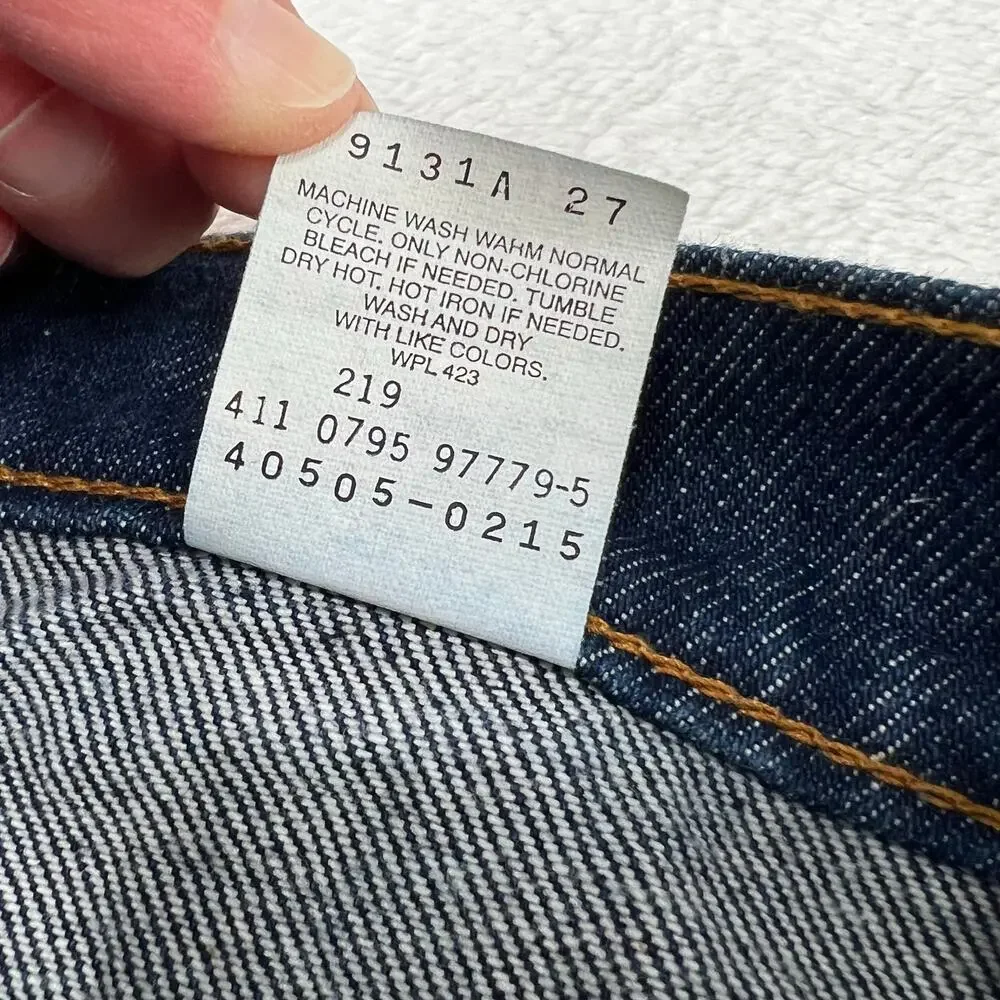 Levi's 505 Vintage Blue Jeans Orange Tab Deadstock Men's size 30X32 Straight Leg